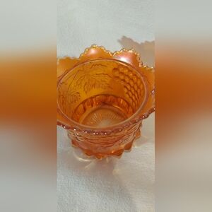 Elegant Amber Glass Art Vase